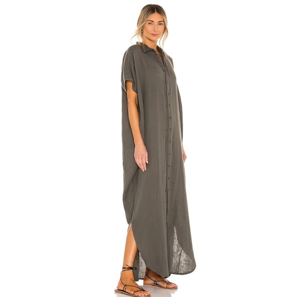 ISO ACACIA SWIMWEAR Oahu Caftan S or M Slate